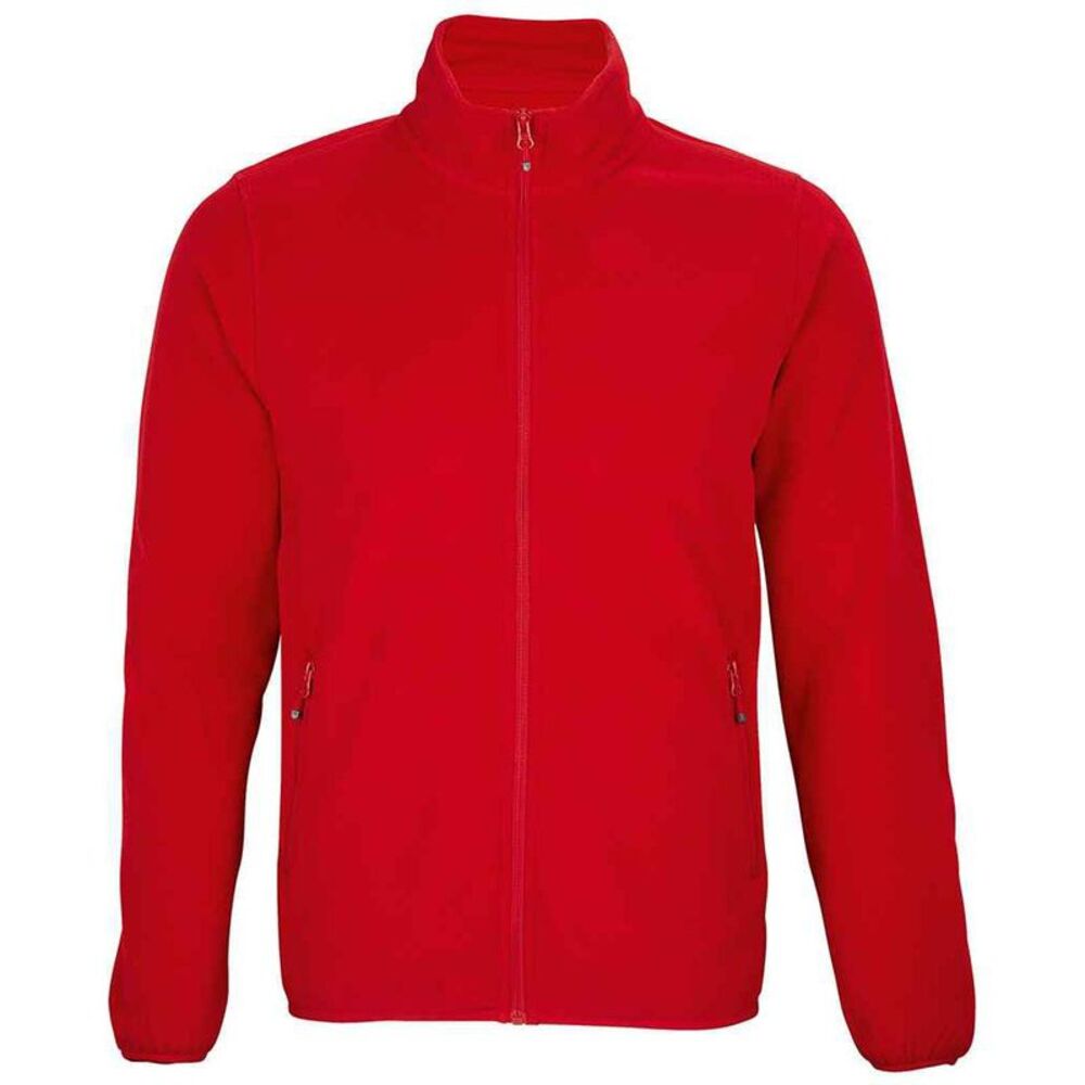 SOLS Mens Factor Recycled Fleece Jacket / Red